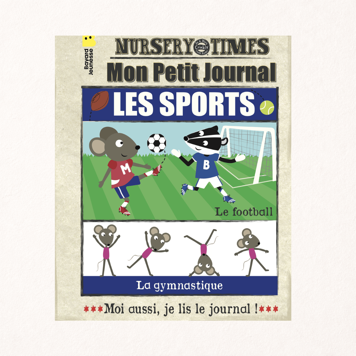 Accueil 27 Livre bébé en tissus - Journal crinkly Les sports - Poppik